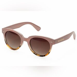 New Mio Marino Women's Tan Tortoiseshell Round Sunglasses